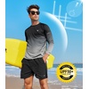 image:imageNORTHYARD Mens Sun Protection Shirts UPF 50 Long Sleeve Running Workout  Swim Rash Guard Quick Dry Lightweight Moisture Wicking Cool UV SPF Athletic Hiking Sports Beach Water Fishing SwimmingGradientblackgrey