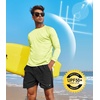 image:imageNORTHYARD Mens Sun Protection Shirts UPF 50 Long Sleeve Running Workout  Swim Rash Guard Quick Dry Lightweight Moisture Wicking Cool UV SPF Athletic Hiking Sports Beach Water Fishing SwimmingLemonyellow