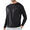 image:imageNORTHYARD Mens Sun Protection Shirts UPF 50 Long Sleeve Running Workout  Swim Rash Guard Quick Dry Lightweight Moisture Wicking Cool UV SPF Athletic Hiking Sports Beach Water Fishing SwimmingBlack