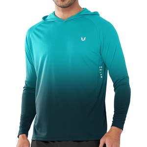 image:imageNORTHYARD Mens Fishing Sun Hoodie Long Sleeve UPF 50 Rash Guard Shirts  Lightweight Quick Dry Swim Shirt UV Protection Breathable Moisture Wicking Swimming Hiking Beach Golf Water SportGradient Lakeblue