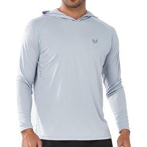 image:imageNORTHYARD Mens Fishing Sun Hoodie Long Sleeve UPF 50 Rash Guard Shirts  Lightweight Quick Dry Swim Shirt UV Protection Breathable Moisture Wicking Swimming Hiking Beach Golf Water SportLightgrey