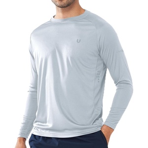 image:imageNORTHYARD Mens Sun Protection Shirts UPF 50 Long Sleeve Running Workout  Swim Rash Guard Quick Dry Lightweight Moisture Wicking Cool UV SPF Athletic Hiking Sports Beach Water Fishing SwimmingLightgrey