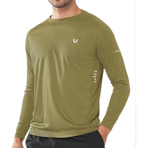 image:imageNORTHYARD Mens Sun Protection Shirts UPF 50 Long Sleeve Running Workout  Swim Rash Guard Quick Dry Lightweight Moisture Wicking Cool UV SPF Athletic Hiking Sports Beach Water Fishing SwimmingKhakigreen