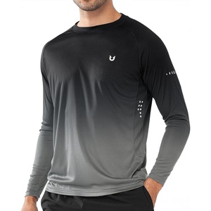 image:imageNORTHYARD Mens Sun Protection Shirts UPF 50 Long Sleeve Running Workout  Swim Rash Guard Quick Dry Lightweight Moisture Wicking Cool UV SPF Athletic Hiking Sports Beach Water Fishing SwimmingGradientblackgrey