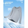 image:imageNORTHYARD Mens Fishing Sun Shirts Long Sleeve Hiking TShirt UPF 50  Quick Dry Graphic Rash Guard UV Protection Lightweight 4Way Stretch Moisture Wicking Camping Traveling Running OutdoorLightheather
