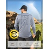 image:imageNORTHYARD Mens Fishing Sun Shirts Long Sleeve Hiking TShirt UPF 50  Quick Dry Graphic Rash Guard UV Protection Lightweight 4Way Stretch Moisture Wicking Camping Traveling Running OutdoorBlueheather