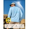 image:imageNORTHYARD Mens Fishing Sun Shirts Long Sleeve Hiking TShirt UPF 50  Quick Dry Graphic Rash Guard UV Protection Lightweight 4Way Stretch Moisture Wicking Camping Traveling Running OutdoorSkyblue