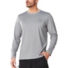 image:imageNORTHYARD Mens Fishing Sun Shirts Long Sleeve Hiking TShirt UPF 50  Quick Dry Graphic Rash Guard UV Protection Lightweight 4Way Stretch Moisture Wicking Camping Traveling Running OutdoorLightgrey