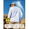 image:imageNORTHYARD Mens Fishing Sun Shirts Long Sleeve Hiking TShirt UPF 50  Quick Dry Graphic Rash Guard UV Protection Lightweight 4Way Stretch Moisture Wicking Camping Traveling Running OutdoorWhite