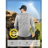 image:imageNORTHYARD Mens Fishing Sun Shirts Long Sleeve Hiking TShirt UPF 50  Quick Dry Graphic Rash Guard UV Protection Lightweight 4Way Stretch Moisture Wicking Camping Traveling Running OutdoorLightheather