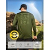 image:imageNORTHYARD Mens Fishing Sun Shirts Long Sleeve Hiking TShirt UPF 50  Quick Dry Graphic Rash Guard UV Protection Lightweight 4Way Stretch Moisture Wicking Camping Traveling Running OutdoorArmygreen
