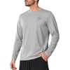image:imageNORTHYARD Mens Fishing Sun Shirts Long Sleeve Hiking TShirt UPF 50  Quick Dry Graphic Rash Guard UV Protection Lightweight 4Way Stretch Moisture Wicking Camping Traveling Running OutdoorLightheather