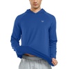 image:imageNORTHYARD Mens Lightweight Waffle Fleece Hoodie Running Workout Pullover  Long Sleeve Athletic Sweatshirt Breathable Thin Fleece Lining Buckle Hood Thumb Holes Hidden Zip Pocket Gym Hiking GolfRoyalblue