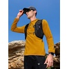 image:imageNORTHYARD Mens Lightweight Waffle Fleece Hoodie Running Workout Pullover  Long Sleeve Athletic Sweatshirt Breathable Thin Fleece Lining Buckle Hood Thumb Holes Hidden Zip Pocket Gym Hiking GolfBrown