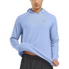 image:imageNORTHYARD Mens Lightweight Waffle Fleece Hoodie Running Workout Pullover  Long Sleeve Athletic Sweatshirt Breathable Thin Fleece Lining Buckle Hood Thumb Holes Hidden Zip Pocket Gym Hiking GolfLightblue