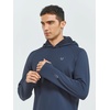 image:imageNORTHYARD Mens Lightweight Waffle Fleece Hoodie Running Workout Pullover  Long Sleeve Athletic Sweatshirt Breathable Thin Fleece Lining Buckle Hood Thumb Holes Hidden Zip Pocket Gym Hiking GolfDarkgrey
