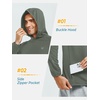 image:imageNORTHYARD Mens Lightweight Waffle Fleece Hoodie Running Workout Pullover  Long Sleeve Athletic Sweatshirt Breathable Thin Fleece Lining Buckle Hood Thumb Holes Hidden Zip Pocket Gym Hiking GolfSagegreen