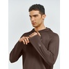 image:imageNORTHYARD Mens Lightweight Waffle Fleece Hoodie Running Workout Pullover  Long Sleeve Athletic Sweatshirt Breathable Thin Fleece Lining Buckle Hood Thumb Holes Hidden Zip Pocket Gym Hiking GolfDarkbrown