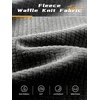 image:imageNORTHYARD Mens Lightweight Waffle Fleece Hoodie Running Workout Pullover  Long Sleeve Athletic Sweatshirt Breathable Thin Fleece Lining Buckle Hood Thumb Holes Hidden Zip Pocket Gym Hiking GolfSmokegrey