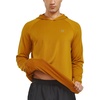 image:imageNORTHYARD Mens Lightweight Waffle Fleece Hoodie Running Workout Pullover  Long Sleeve Athletic Sweatshirt Breathable Thin Fleece Lining Buckle Hood Thumb Holes Hidden Zip Pocket Gym Hiking GolfBrown