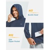 image:imageNORTHYARD Mens Lightweight Waffle Fleece Hoodie Running Workout Pullover  Long Sleeve Athletic Sweatshirt Breathable Thin Fleece Lining Buckle Hood Thumb Holes Hidden Zip Pocket Gym Hiking GolfDarkgrey