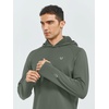 image:imageNORTHYARD Mens Lightweight Waffle Fleece Hoodie Running Workout Pullover  Long Sleeve Athletic Sweatshirt Breathable Thin Fleece Lining Buckle Hood Thumb Holes Hidden Zip Pocket Gym Hiking GolfSagegreen