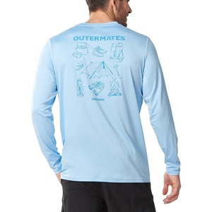 image:imageNORTHYARD Mens Fishing Sun Shirts Long Sleeve Hiking TShirt UPF 50  Quick Dry Graphic Rash Guard UV Protection Lightweight 4Way Stretch Moisture Wicking Camping Traveling Running OutdoorSkyblue