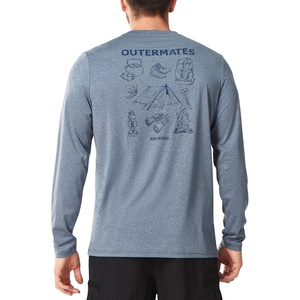 image:imageNORTHYARD Mens Fishing Sun Shirts Long Sleeve Hiking TShirt UPF 50  Quick Dry Graphic Rash Guard UV Protection Lightweight 4Way Stretch Moisture Wicking Camping Traveling Running OutdoorBlueheather