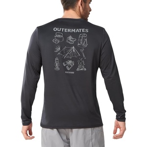 image:imageNORTHYARD Mens Fishing Sun Shirts Long Sleeve Hiking TShirt UPF 50  Quick Dry Graphic Rash Guard UV Protection Lightweight 4Way Stretch Moisture Wicking Camping Traveling Running OutdoorDarkgrey
